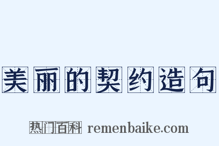 美丽的契约造句是什么意思的图片